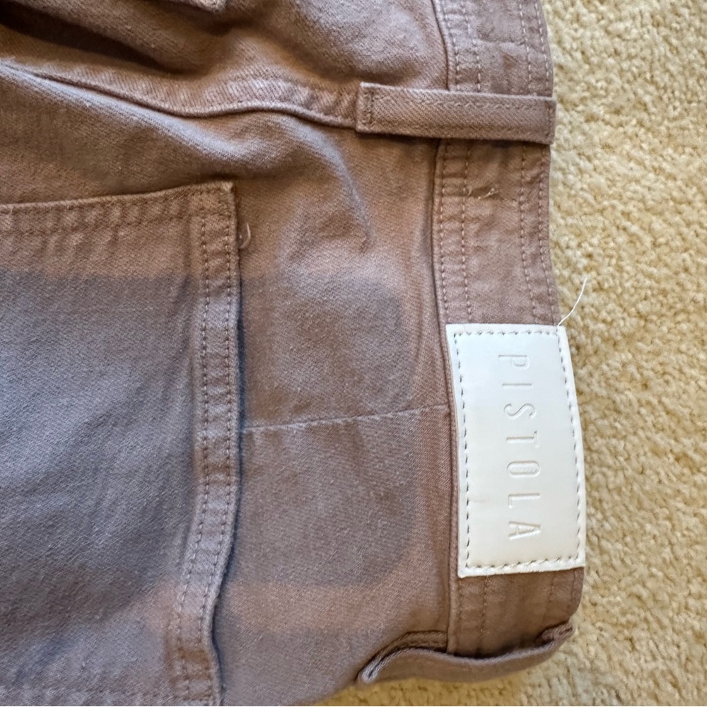pistola Brown Wide Leg Flare Jeans cropped - Picture 3 of 3